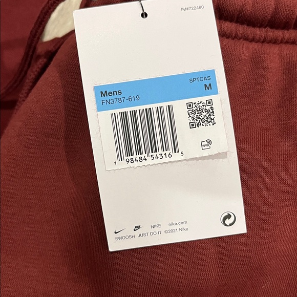 Nike Men's Burgundy Hoodie and Sweatpants Set - Picture 2 of 2